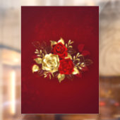 Autocollant Pour Fenêtre Trois Roses de bijoux (Feuille 2)