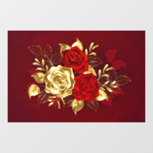 Autocollant Pour Fenêtre Trois Roses de bijoux