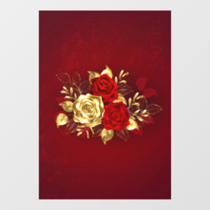 Autocollant Pour Fenêtre Trois Roses de bijoux