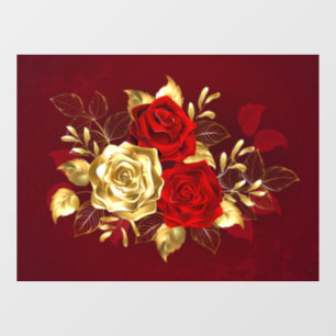 Autocollant Pour Fenêtre Trois Roses de bijoux