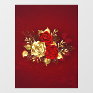 Autocollant Pour Fenêtre Trois Roses de bijoux