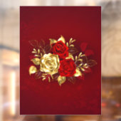 Autocollant Pour Fenêtre Trois Roses de bijoux (Feuille 2)