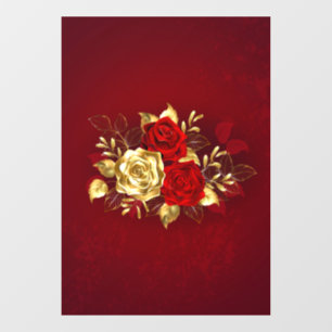 Autocollant Pour Fenêtre Trois Roses de bijoux