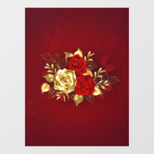 Autocollant Pour Fenêtre Trois Roses de bijoux