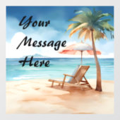 Autocollant Pour Fenêtre Tropical Beach Party (Feuille)