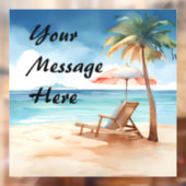 Autocollant Pour Fenêtre Tropical Beach Party (Feuille 2)