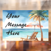 Autocollant Pour Fenêtre Tropical Beach Party (Feuille 2)