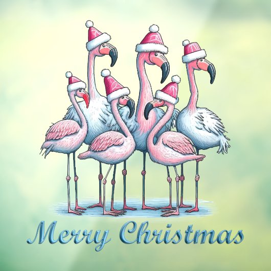 Autocollant Pour Fenêtre Tropical Joyeux Noël Clouage de fenêtre (Feuille 3)