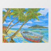 Autocollant Pour Fenêtre Tropical Scene Window Cling (Feuille)