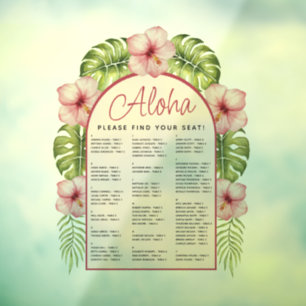 Autocollant Pour Fenêtre Tropical Transparent Alphabétique