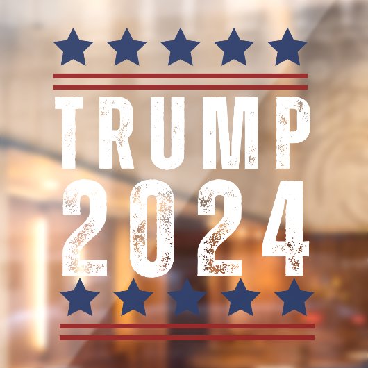 Autocollant Pour Fenêtre Trump 2024 (Feuille 2)
