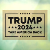 Autocollant Pour Fenêtre Trump 2024 : Trump et l'Amérique (Feuille 3)