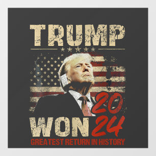Autocollant Pour Fenêtre Trump a gagné le plus grand retour de l'histoire e