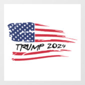 Autocollant Pour Fenêtre Trump Décal 2024 (Feuille)