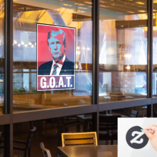 Autocollant Pour Fenêtre Trump GOAT Election 2024 Vintage républicain