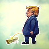 Autocollant Pour Fenêtre Trump Pees sur la Constitution (Feuille 3)