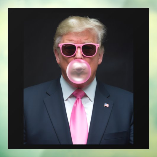 Autocollant Pour Fenêtre Trump Pink Bubble Gum Président 47 USA (Feuille 3)