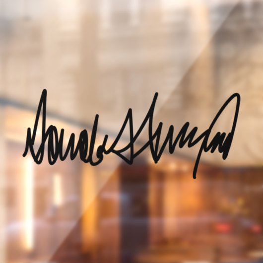 Autocollant Pour Fenêtre Trump Signature Decal (Feuille 2)