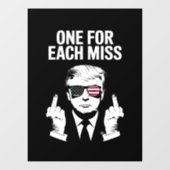 Autocollant Pour Fenêtre Trump Un Pour Chaque Miss (Feuille)