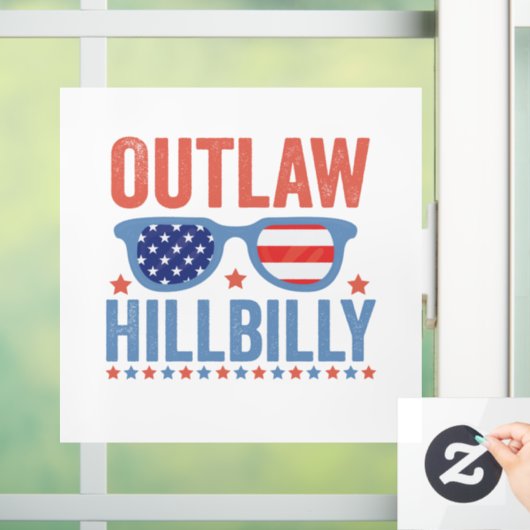 Autocollant Pour Fenêtre Trump Vance 2024 - Élection Hillbilly hors-la-loi (Maison)