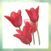 Autocollant Pour Fenêtre Tulipes rouges (Feuille 3)