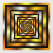 Autocollant Pour Fenêtre Tunnel lumineux coloré Trippy Fractal Graphisme (Feuille)