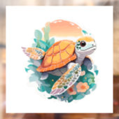 Autocollant Pour Fenêtre Turtle Head (Feuille 2)