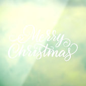 Autocollant Pour Fenêtre Typographie blanche Joyeux Noël (Feuille 3)