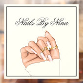 Autocollant Pour Fenêtre Typographie Moderne de Salon d'Ongles Marketing de