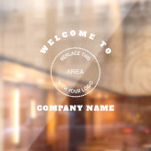 Autocollant Pour Fenêtre Typographie simple Ajouter un logo Bienvenue dans  (Feuille 2)