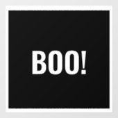 Autocollant Pour Fenêtre Un Boo Noir Simple Happy Halloween (Feuille)