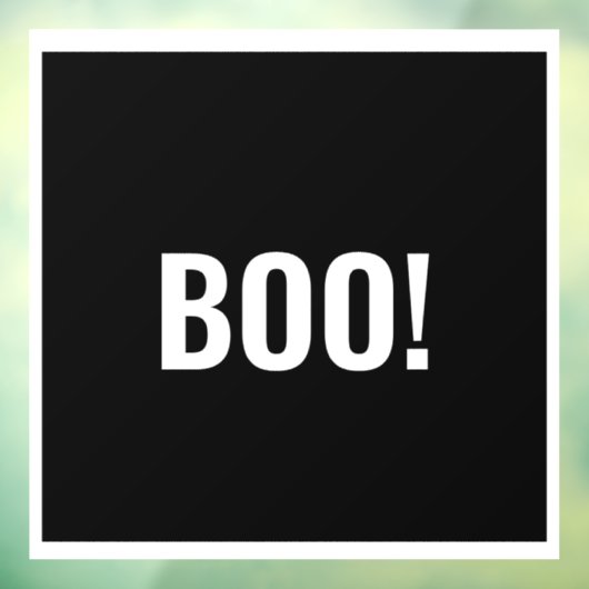 Autocollant Pour Fenêtre Un Boo Noir Simple Happy Halloween (Feuille 3)