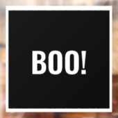 Autocollant Pour Fenêtre Un Boo Noir Simple Happy Halloween (Feuille 2)