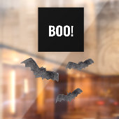 Autocollant Pour Fenêtre Un Boo Noir Simple Happy Halloween (Feuille 2)