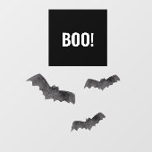 Autocollant Pour Fenêtre Un Boo Noir Simple Happy Halloween (Feuille)