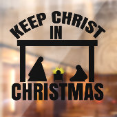 AUTOCOLLANT POUR FENÊTRE UN CHRIST DE CONSERVATION SIMPLE À NOËL (Feuille 2)