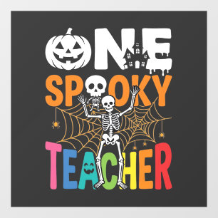 Autocollant Pour Fenêtre Un design d'Halloween pour un professeur effrayant