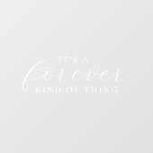 Autocollant Pour Fenêtre Un Mariage de script élégant pour toujours (Feuille)