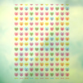 Autocollant Pour Fenêtre Une conversation amoureuse pour les filles coeurs  (Feuille 3)