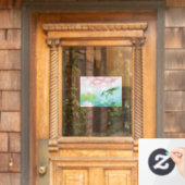 Autocollant Pour Fenêtre Une Grenouille S'Enfonce Dans L'Étang Illustration (Porte d'accueil)