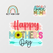 Autocollant Pour Fenêtre Une maman aimée (Feuille)