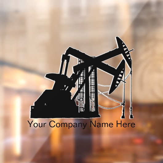 Autocollant Pour Fenêtre Unités de pompage à double huile - Couleur noire (Feuille 2)