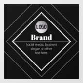 Autocollant Pour Fenêtre Upload Your Logo & Customizable Text Design (Feuille)