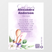 Autocollant Pour Fenêtre Ustensiles de Cuisine pour Pâtissier Code QR Flora (Feuille)