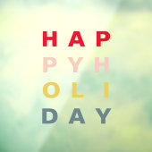 Autocollant Pour Fenêtre Vacances Colorées Moderne Joyeuses (Feuille 3)