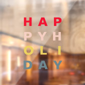 Autocollant Pour Fenêtre Vacances Joyeuses Couleur Moderne   (Feuille 2)