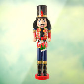 Autocollant Pour Fenêtre Vacances Vibe Drum Gros Nutcracker (Feuille 3)