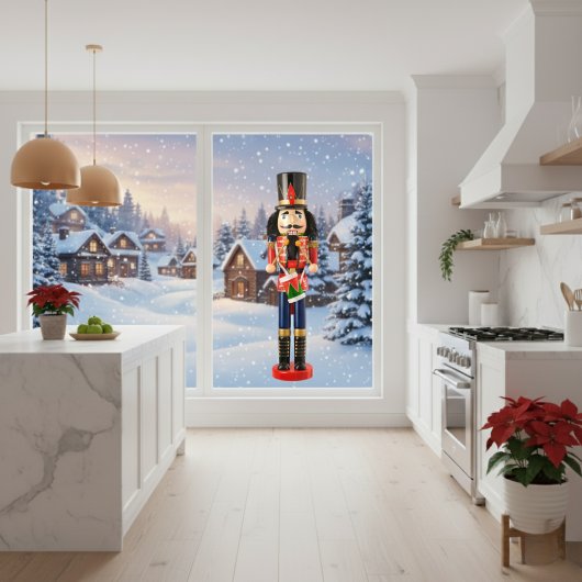 Autocollant Pour Fenêtre Vacances Vibe Drum Gros Nutcracker