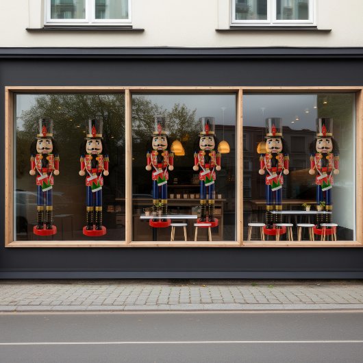 Autocollant Pour Fenêtre Vacances Vibe Drum Gros Nutcracker