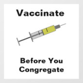 Autocollant Pour Fenêtre Vacciner avant votre congrégation (Feuille)